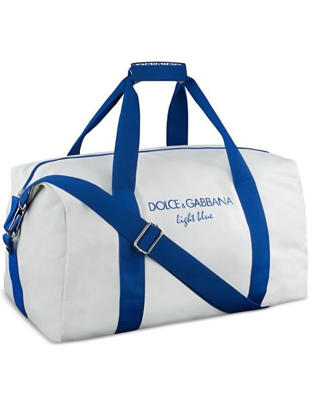 Dolce & Gabbana White and Blue Men’s Duffel Bag